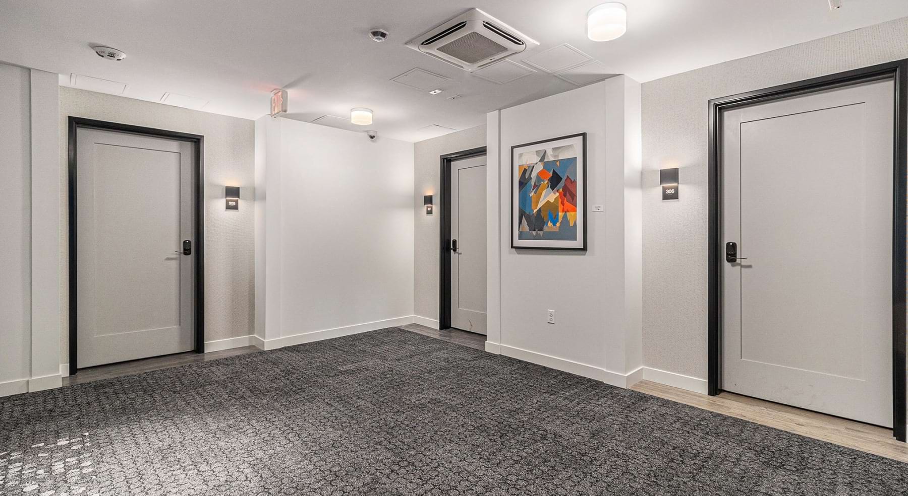 a carpeted area for apartments