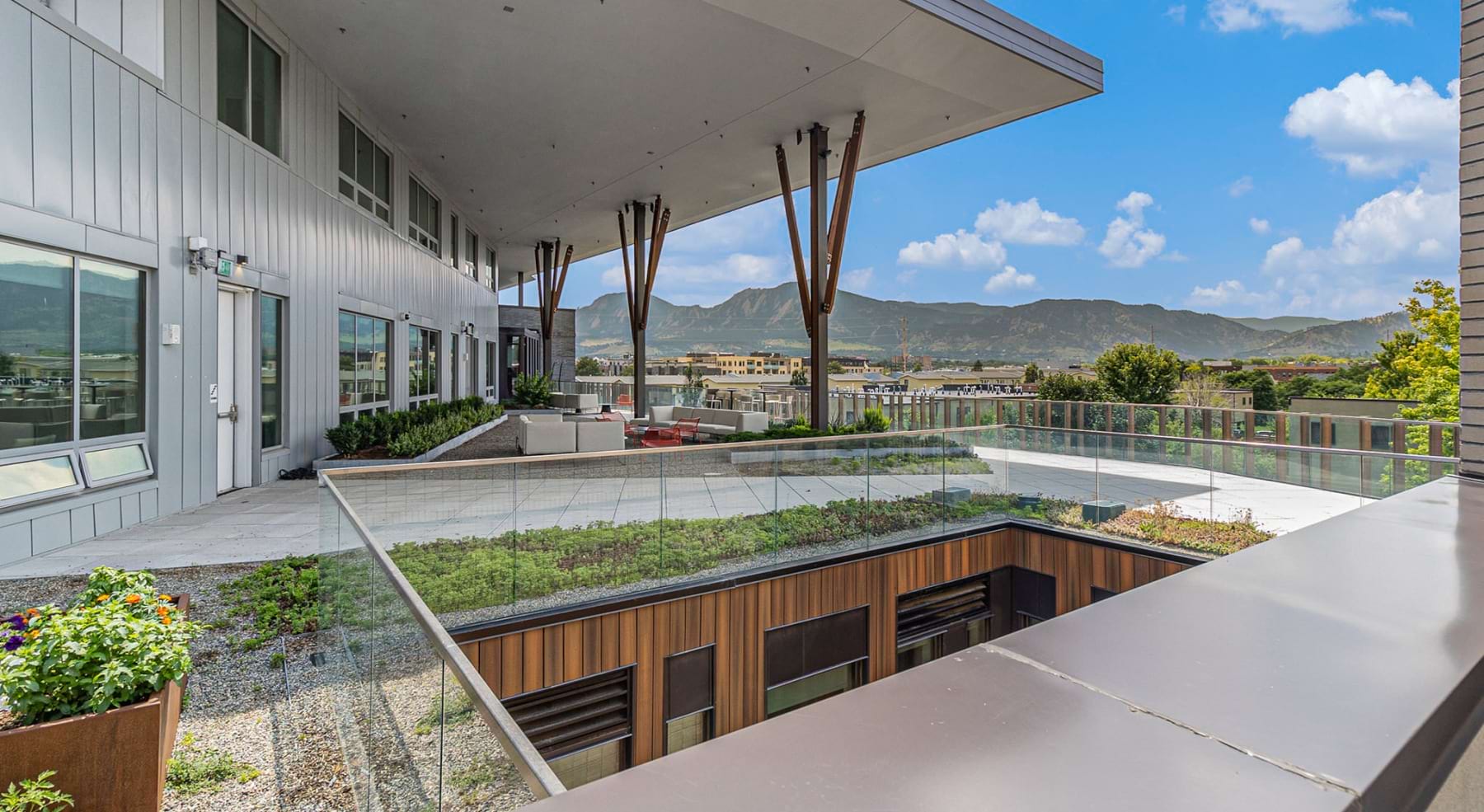 a rooftop courtyard