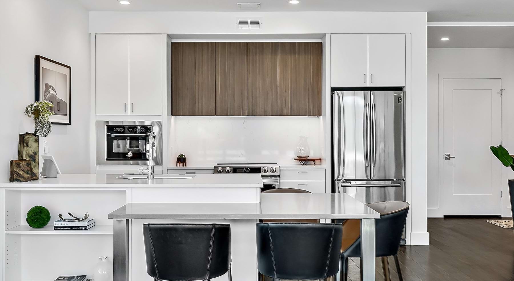Well-lit kitchen with ample counter space
