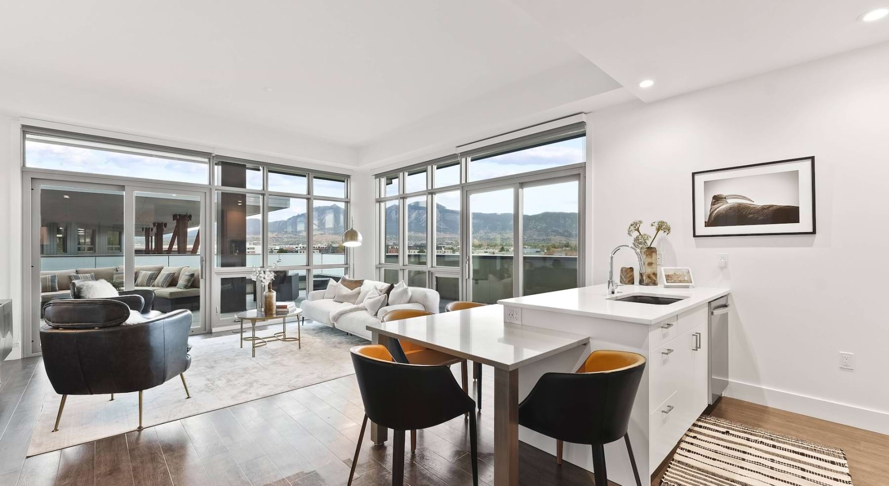 Open space living area with natural lighting