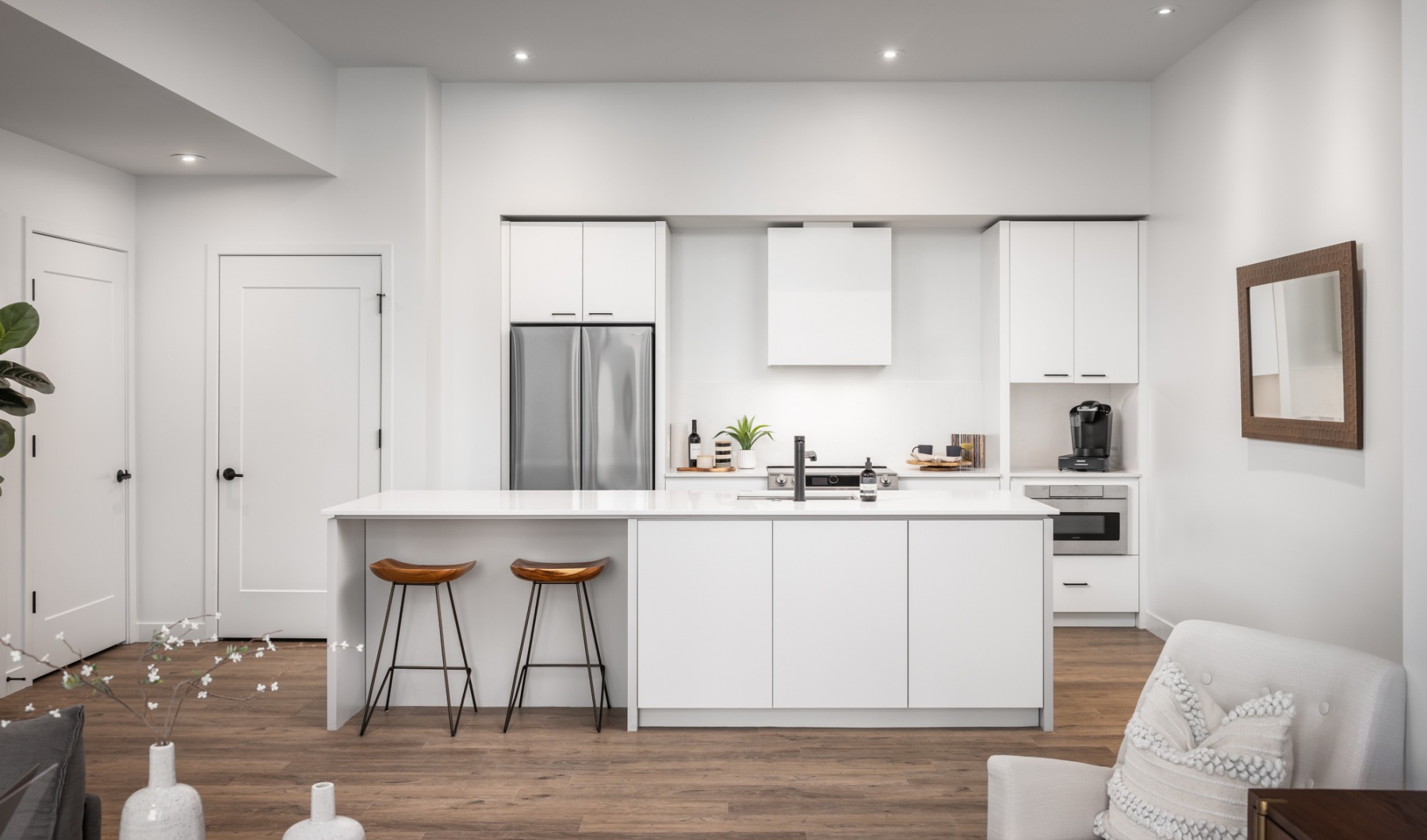 Leasing Office Kitchen kitchen view from the living room